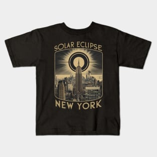 Solar eclipse apparel New York Kids T-Shirt